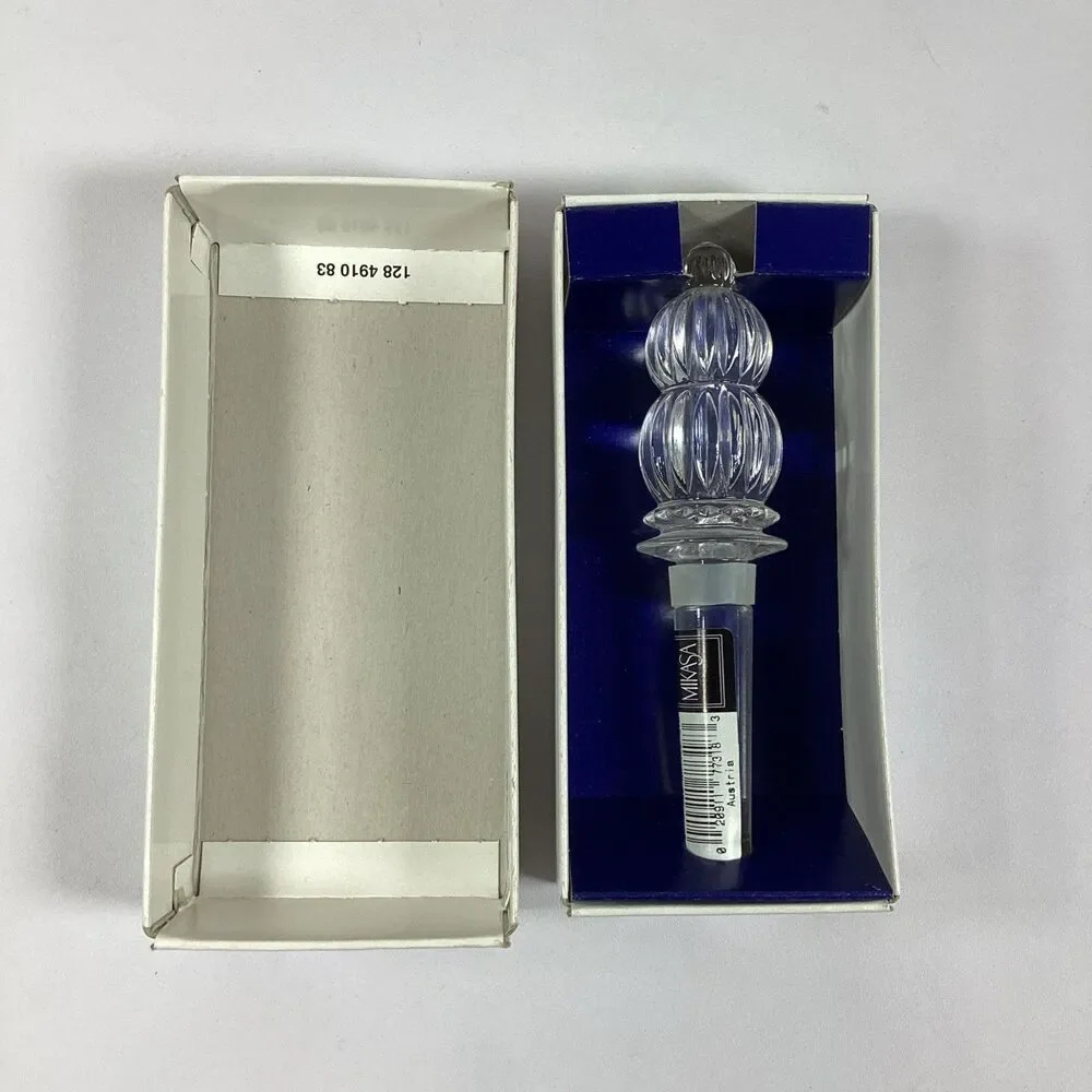 Mikasa Crystal Bottle Stopper Lot Monterey Fruit Collection Austria New In Box